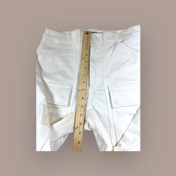 Polo Ralph Lauren Womens Straight Leg Cargo White Trousers Size 6 - Picture 10 of 14